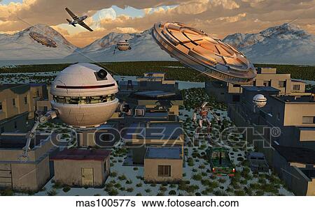 The founding of Area 51, the top secret base in New Mexico, USA View Large Illustration Stock Illustration - The founding of Area 51, the top secret base in New Mexico, USA. Fotosearch