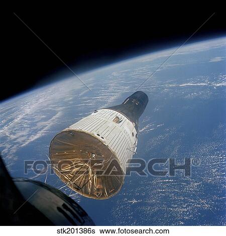 The Gemini-Titan 7 spacecraft in Earth orbit. View Large Photo Image Stock Photograph - The Gemini-Titan 7 spacecraft in Earth orbit.. Fotosearch