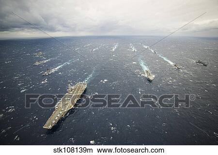 The George Washington Strike Group and Japan Maritime Self-Defense Force ships. View Large Photo Image Picture - The George Washington Strike Group and Japan Maritime Self-Defense Force ships.. Fotosearch