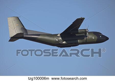 The German Air Force C-160D Transall aircraft in flight. View Large Photo Image Picture - The German Air Force C-160D Transall aircraft in flight.. Fotosearch