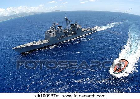 The guided-missile cruiser USS Vincennes. View Large Photo Image Picture - The guided-missile cruiser USS Vincennes.. Fotosearch