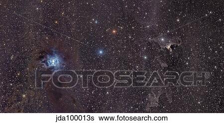 The Iris Nebula in Cepheus. View Large Photo Image Stock Photograph - The Iris Nebula in Cepheus.. Fotosearch