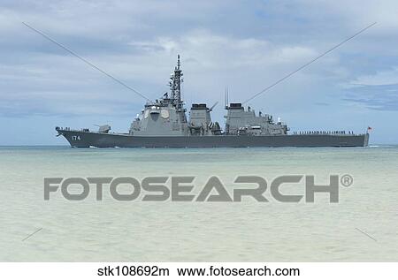 The Japanese guided missile destroyer JDS Kirishima. View Large Photo Image Picture - The Japanese guided missile destroyer JDS Kirishima.. Fotosearch
