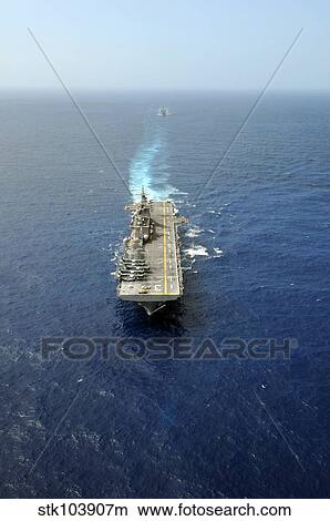 The Kearsarge Amphibious Ready Group executes a column maneuver in the Atlantic Ocean. View Large Photo Image Picture - The Kearsarge Amphibious Ready Group executes a column maneuver in the Atlantic Ocean.. Fotosearch