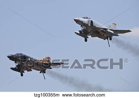 The last two operational F-4F Phantom's of the German Air Force. View Large Photo Image Picture - The last two operational F-4F Phantom's of the German Air Force.. Fotosearch