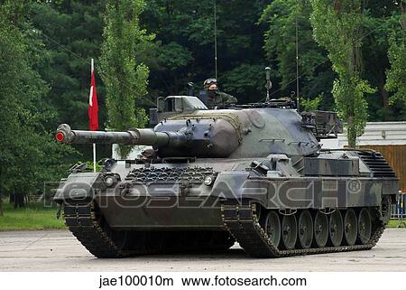 Picture - The Leopard 1A5 MBT of the Belgian Army in action.. Fotosearch