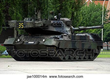 Picture - The Leopard 1A5 MBT of the Belgian Army in action.. Fotosearch