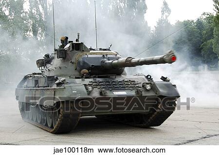 Picture - The Leopard 1A5 of the Belgian Army in action.. Fotosearch