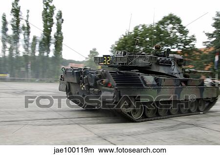 Picture - The Leopard 1A5 of the Belgian Army in action.. Fotosearch