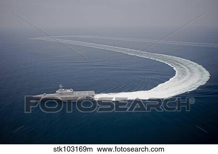 The littoral combat ship Independence underway during builder's trials in the Gulf of Mexico. View Large Photo Image Picture - The littoral combat ship Independence underway during builder's trials in the Gulf of Mexico.. Fotosearch