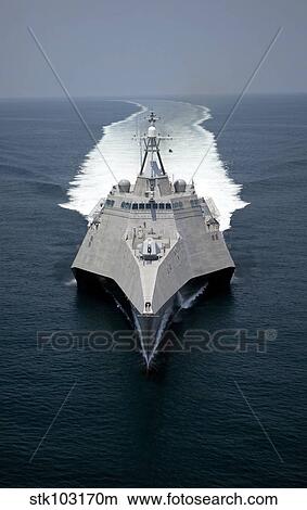 The littoral combat ship Independence underway during builder's trials in the Gulf of Mexico. View Large Photo Image Picture - The littoral combat ship Independence underway during builder's trials in the Gulf of Mexico.. Fotosearch