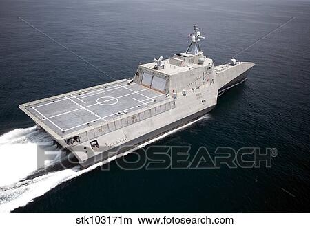 The littoral combat ship Independence underway during builder's trials in the Gulf of Mexico. View Large Photo Image Picture - The littoral combat ship Independence underway during builder's trials in the Gulf of Mexico.. Fotosearch