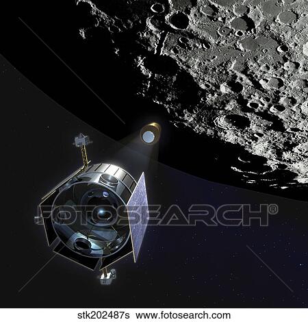 Stock Illustration - The Lunar CRater Observation and Sensing Satellite (LCROSS).. Fotosearch