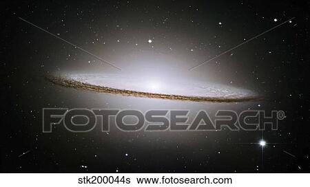 The majestic Sombrero Galaxy (Messier 104). View Large Photo Image Stock Photograph - The majestic Sombrero Galaxy (Messier 104).. Fotosearch