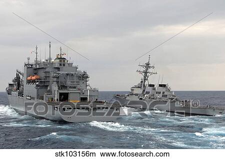 The Military Sealift Command fleet replenishment oiler USNS Richard E. Byrd refueling at sea with USS Fitzgerald. View Large Photo Image Picture - The Military Sealift Command fleet replenishment oiler USNS Richard E. Byrd refueling at sea with USS Fitzgerald.. Fotosearch