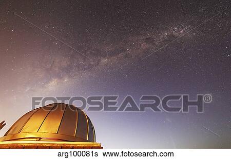 The Milky Way above an observatory dome, Argentina. View Large Photo Image Stock Photograph - The Milky Way above an observatory dome, Argentina.. Fotosearch