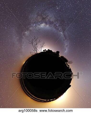 The Milky Way and zodiacal light presented as a mini planet. View Large Photo Image Stock Photograph - The Milky Way and zodiacal light presented as a mini planet.. Fotosearch