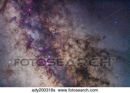 Stock Photograph - The Milky Way around the Small Sagittarius Star Cloud.. Fotosearch