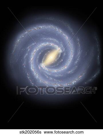 The Milky Way Galaxy View Large Illustration Stock Illustration - The Milky Way Galaxy. Fotosearch