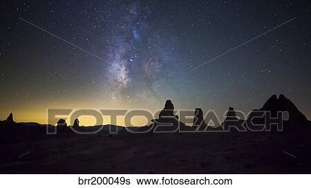 The Milky Way over Trona Pinnacles. Trona, California. View Large Photo Image Stock Photograph - The Milky Way over Trona Pinnacles. Trona, California.. Fotosearch