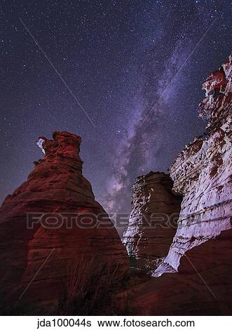The Milky Way rises above the Wedding Party rock formation in Oklahoma. View Large Photo Image Stock Photograph - The Milky Way rises above the Wedding Party rock formation in Oklahoma.. Fotosearch