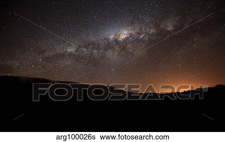 The Milky Way setting behind the hills of Azul, Argentina. View Large Photo Image Stock Photograph - The Milky Way setting behind the hills of Azul, Argentina.. Fotosearch