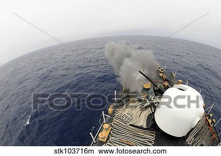 Picture - The MK-75 76mm cannon aboard United States Coast Guard Cutter Legare.. Fotosearch