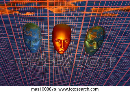 Stock Illustration - The modern face of robotics.. Fotosearch