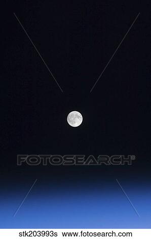 The moon and Earth's atmosphere View Large Photo Image Stock Photograph - The moon and Earth's atmosphere. Fotosearch