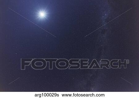 The Moon and the Milky Way in an ultra widefield of view. View Large Photo Image Stock Photograph - The Moon and the Milky Way in an ultra widefield of view.. Fotosearch