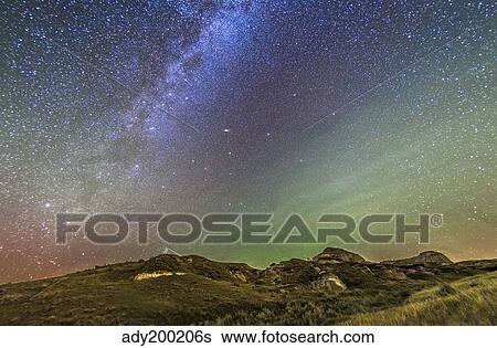 The northern autumn stars and constellations rising over Dinosaur Provincial Park. View Large Photo Image Stock Photograph - The northern autumn stars and constellations rising over Dinosaur Provincial Park.. Fotosearch