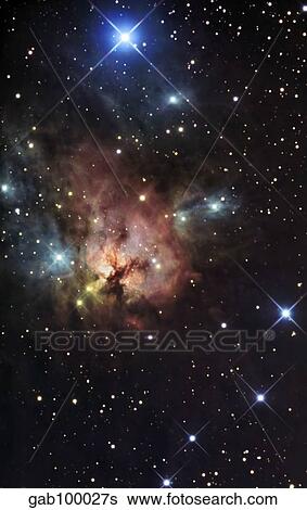 The Northern Trifid Nebula View Large Photo Image Stock Photograph - The Northern Trifid Nebula. Fotosearch