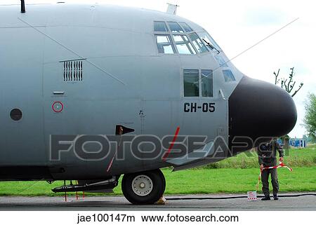 The nose of a Hercules C-130 airplane. View Large Photo Image Picture - The nose of a Hercules C-130 airplane.. Fotosearch
