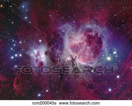 The Orion Nebula with reflection nebula NGC 1977 View Large Photo Image Stock Photograph - The Orion Nebula with reflection nebula NGC 1977. Fotosearch