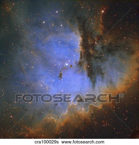 The Pacman Nebula View Large Photo Image Stock Photograph - The Pacman Nebula . Fotosearch