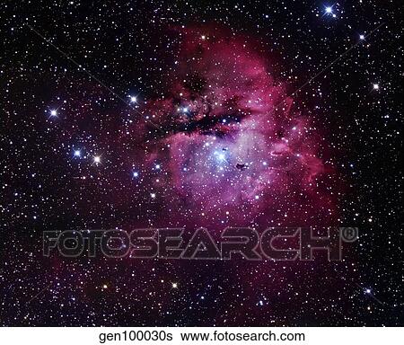 The Pacman Nebula View Large Photo Image Stock Photograph - The Pacman Nebula. Fotosearch