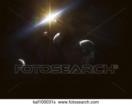 The remains of a shattered Earth several years after an apocalyptic event. View Large Illustration Stock Illustration - The remains of a shattered Earth several years after an apocalyptic event.. Fotosearch