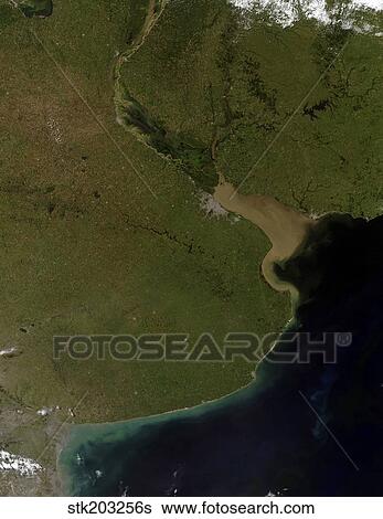 The Rio de la Plata estuary. View Large Photo Image Stock Photograph - The Rio de la Plata estuary.. Fotosearch