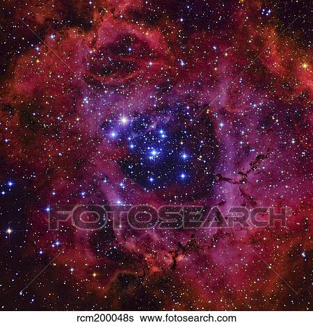 The Rosette Nebula View Large Photo Image Stock Photograph - The Rosette Nebula. Fotosearch