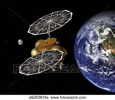The separation of an Earth entry vehicle on a proposed Mars Sample Return Mission. View Large Illustration Stock Illustration - The separation of an Earth entry vehicle on a proposed Mars Sample Return Mission.. Fotosearch