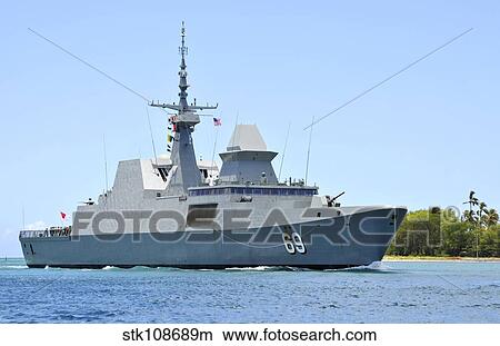 The Singapore frigate RSS Intrepid. View Large Photo Image Picture - The Singapore frigate RSS Intrepid.. Fotosearch