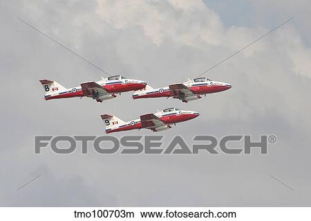 Picture - The Snowbirds 431 Air Demonstration Squadron of the Royal Canadian Air Force.. Fotosearch