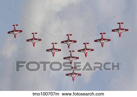 The Snowbirds 431 Air Demonstration Squadron of the Royal Canadian Air Force. View Large Photo Image Picture - The Snowbirds 431 Air Demonstration Squadron of the Royal Canadian Air Force.. Fotosearch