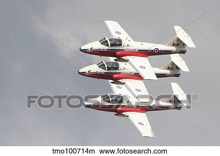 Picture - The Snowbirds 431 Air Demonstration Squadron of the Royal Canadian Air Force.. Fotosearch