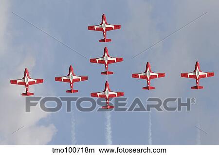 The Snowbirds 431 Air Demonstration Squadron of the Royal Canadian Air Force. View Large Photo Image Picture - The Snowbirds 431 Air Demonstration Squadron of the Royal Canadian Air Force.. Fotosearch