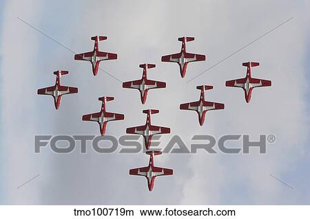 The Snowbirds 431 Air Demonstration Squadron of the Royal Canadian Air Force. View Large Photo Image Picture - The Snowbirds 431 Air Demonstration Squadron of the Royal Canadian Air Force.. Fotosearch