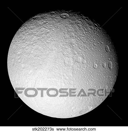 The South Pole of Saturn's moon Tethys View Large Photo Image Stock Photograph - The South Pole of Saturn's moon Tethys. Fotosearch