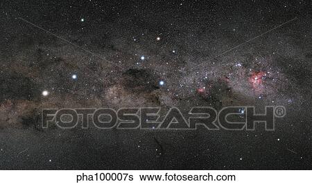 The Southern Cross and the Pointers in the Milky Way. View Large Photo Image Stock Photograph - The Southern Cross and the Pointers in the Milky Way.. Fotosearch