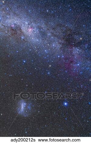 The southern sky and Milky Way from Canopus up to the Carina Nebula. View Large Photo Image Stock Photograph - The southern sky and Milky Way from Canopus up to the Carina Nebula.. Fotosearch