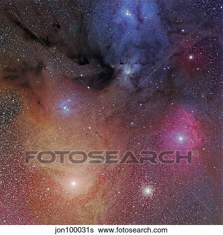 The starforming region of Rho Ophiuchus. View Large Photo Image Stock Photograph - The starforming region of Rho Ophiuchus.. Fotosearch